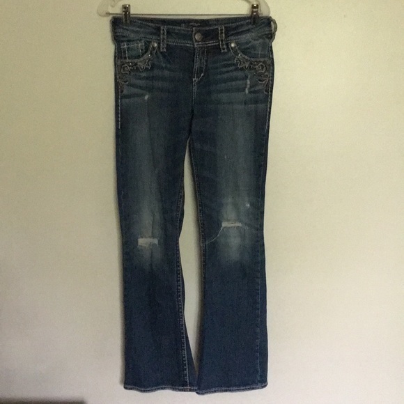 Silver Jeans Suki Flap Stretch Bootcut Sz W27/30 - Picture 1 of 7